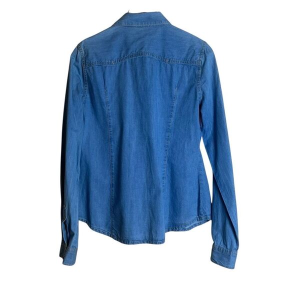 3 for $30! Jessica denim snap button shirt. Size 10 - Picture 5 of 7